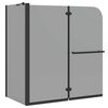 vidaXL Bi-Folding Dusjinnhegning M&oslash;rk Transparent 120 x 67 x 129 cm