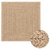 vidaXL Teppe ZIZUR 120x120 cm jute-utseende innend&oslash;rs og utend&oslash;rs