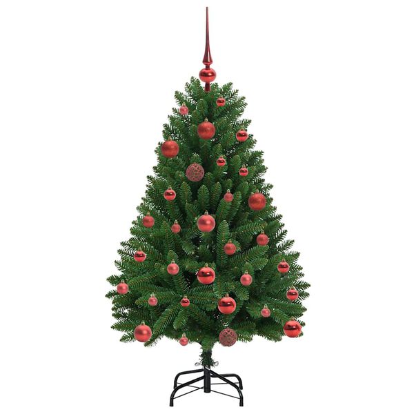 vidaXL Kunstig juletre med 150 LED grønn 120 cm PVC og metall