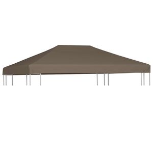 vidaXL Toppduk til paviljong 310 g/m&sup2; 3x4 m gr&aring;brun