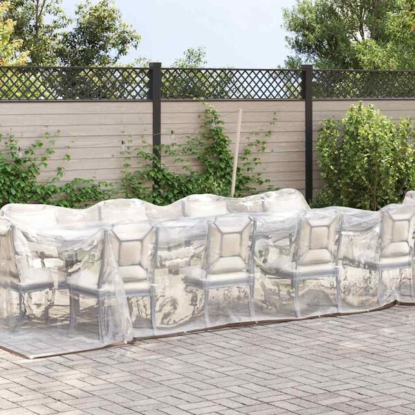 vidaXL Klar presenning med maljer 3x10 m polyetylen