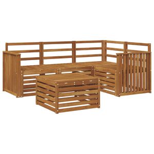 vidaXL Utend&oslash;rs sofa-sett 5 pcs Naturlig