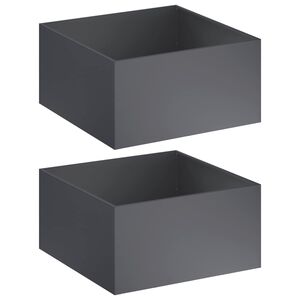 vidaXL Hageblomsterpotte 2 stk. Antrasitt 100 x 100 x 40 cm