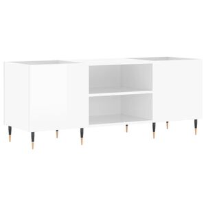 vidaXL Hifi-benk h&oslash;yglans hvit 121x38x48 cm konstruert tre