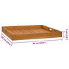 vidaXL Serveringsbrett 60x60 cm heltre teak
