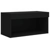 vidaXL TV-benk med LED-lys svart 60x30x30 cm