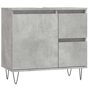 vidaXL Baderomsskap betonggr&aring; 65x33x60 cm konstruert tre