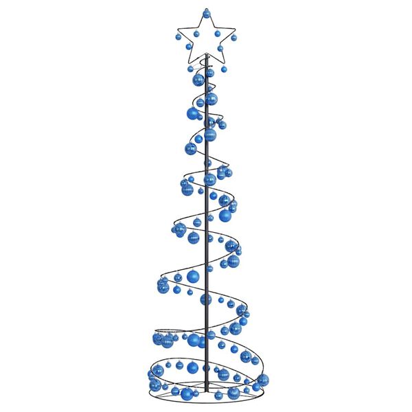 vidaXL LED Juletre med Baubles 120 LEDs Varm Hvit 180 cm
