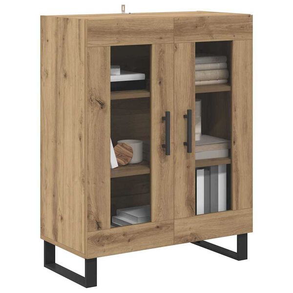 vidaXL Serviesskap Artisan Eik 69,5 x 34 x 90 cm Konstruert tre