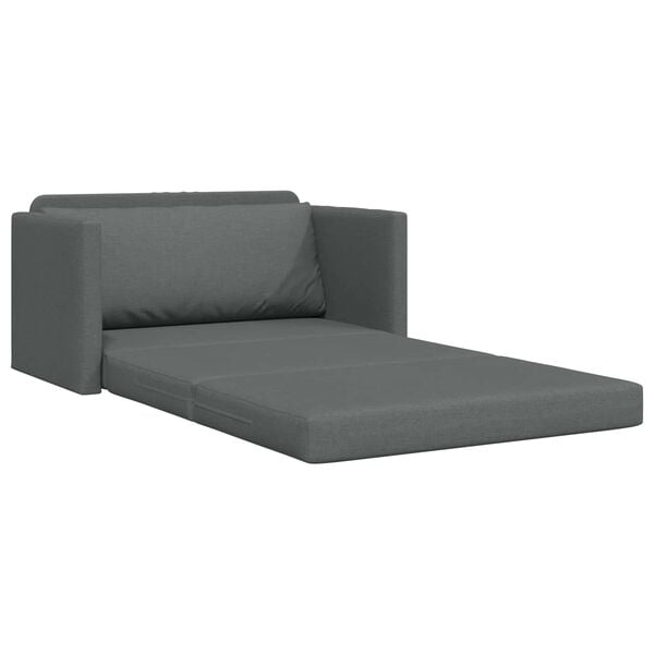 vidaXL 2-seters sammenleggbart sovesofa M&oslash;rkegr&aring; 124 x 71 x 78 cm