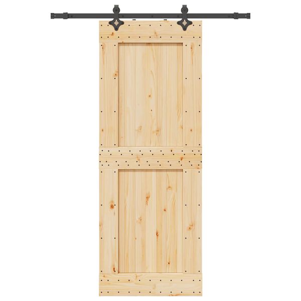 vidaXL Skyved&oslash;r med monteringstilbeh&oslash;r 85x210 cm heltre furu
