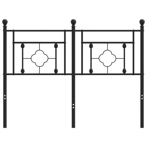 vidaXL Utskiftbar sengegavl i metall svart 120 cm
