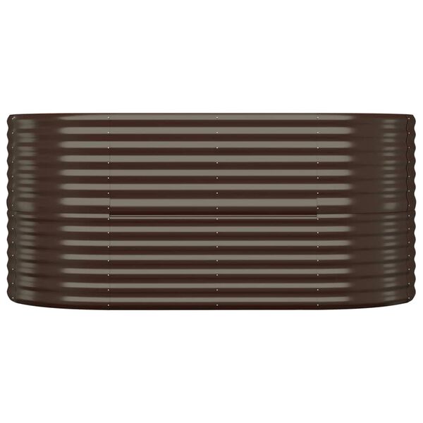 vidaXL Høybed galvanisert stål 152x80x68 cm brun