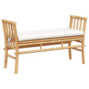 vidaXL Hagebenk 2 -Seater 110 x 38 x 65cm Bambus Brun Rektangul&aelig;r