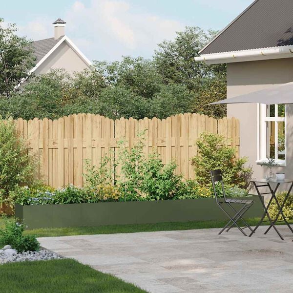 vidaXL Plantekasse olivengr&oslash;nn 360x40x40 cm kaldvalset st&aring;l