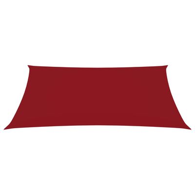 vidaXL Solseil oxfordstoff rektangulær 2x4 m rød