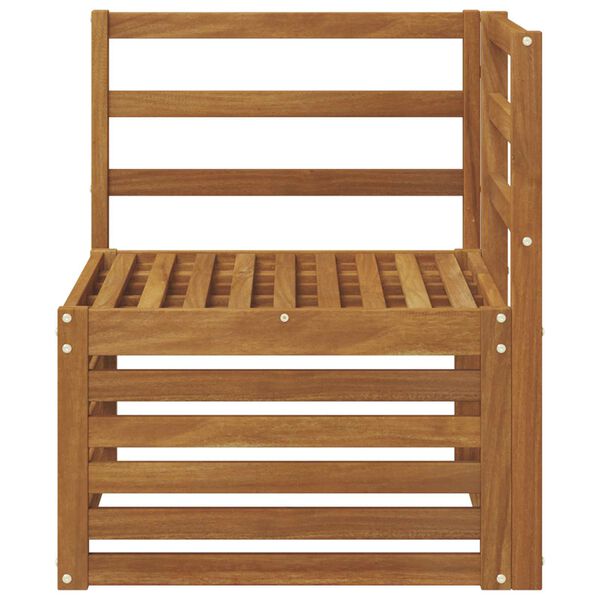 vidaXL Ute Hj&oslash;rnesofa Solid akasietre Naturlig 63 x 63 x 73 cm
