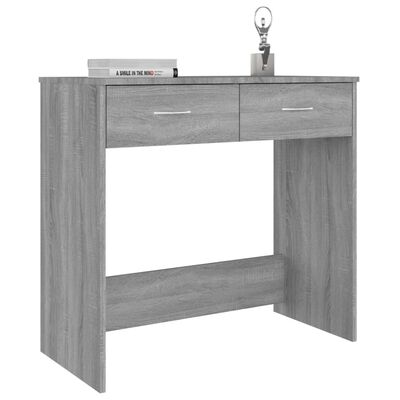 vidaXL Skrivebord grå sonoma 80x40x75 cm konstruert tre