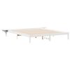 vidaXL Sengestamme med Sidebord Hvit 180 x 210 cm Massiv furu