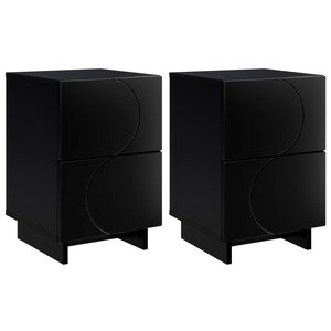 vidaXL Nattbordskap 2 stk. Svart 33,5 x 34,5 x 50 cm Konstruert tre