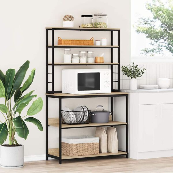 vidaXL Kj&oslash;kkenskap Sonoma eik 100 x 40 x 168 cm Konstruert tre