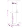 vidaXL Garderobe gammelt tre 80x52x180 cm konstruert tre