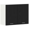 vidaXL Hengende skap Lyon Svart Eik 80 x 31 x 60 cm Konstruert tre