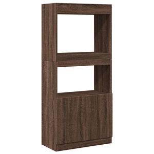 vidaXL Highboard brun eik 63x33x140 cm konstruert tre