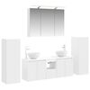 vidaXL Baderomsinnredningssett 6 pcs Hvit Konstruert tre og glass