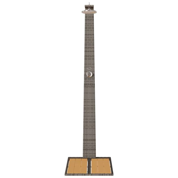 vidaXL Hagedusj Grå 60 x 80 x 214 cm Poly rattan