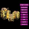 vidaXL Gaveeske med 60 LED 3 pcs Varmhvit 20 x 20 x 20 cm PET