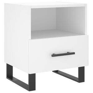 vidaXL Nattbord hvit 40x35x47,5 cm konstruert tre