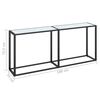 vidaXL Konsollbord hvit marmor 180x35x75,5 cm herdet glass