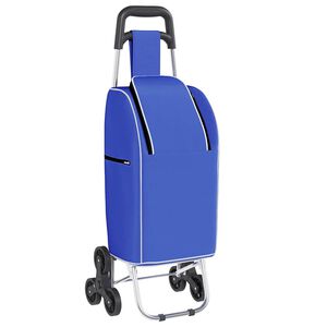vidaXL Handlevogn Bl&aring; 39,5 x 33 x 93 cm Oxford-stoff