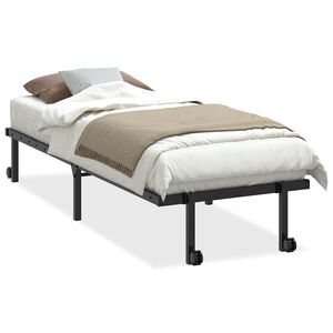 vidaXL Sengeramme uten madrass sammenleggbar svart 75x190 cm st&aring;l