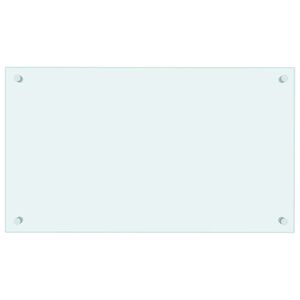 vidaXL Kj&oslash;kkenplate hvit 70x40 cm herdet glass