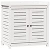 vidaXL Pottebord med hyller hvit 82,5x50x86,5 cm heltre furu