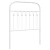 vidaXL Utskiftbar sengegavl i metall hvit 75 cm