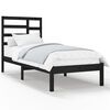 vidaXL Sengeramme svart heltre 100x200 cm