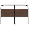 vidaXL Utskiftbar sengegavl brun eik 140 cm st&aring;l og konstruert tre