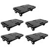 vidaXL Transportvogner 5 stk svart polypropylen 200 kg