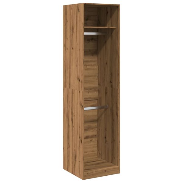 vidaXL Garderobe artisan eik 50x50x200 cm konstruert tre