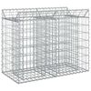 vidaXL Gabion hevet seng 100 x 50 x 80 cm Galvanisert st&aring;l S&oslash;lv
