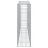 vidaXL Gabionkurver buede 7 stk 400x50x160/180 cm galvanisert jern