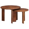 vidaXL Nestende Kaffebord 2 stk. Honning brun &Oslash; 50 x 40 cm