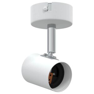 vidaXL Takspot med s&oslash;kelys Hvit 6,5 x 6 x 11,5 cm Metall