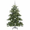 vidaXL Kunstig sammensatt juletre med 150 LED gr&oslash;nn 150 cm PVC og st&aring;l