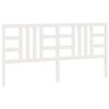 vidaXL Sengegavl hvit 206x4x100 cm heltre furu