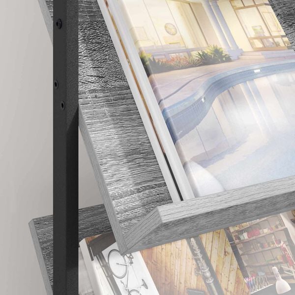 vidaXL Magasinreol Gr&aring; Sonoma 68 x 40 x 123.5 cm Konstruert tre