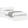 vidaXL Sengeramme med oppbevaring Hvit 80 x 200 cm Konstruert tre